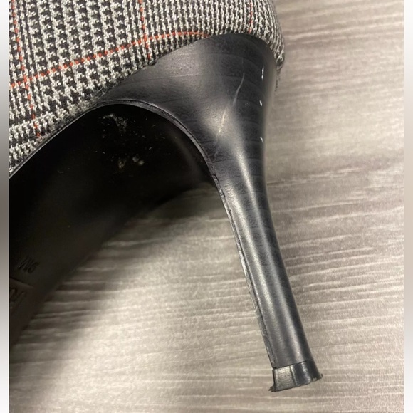 Cabi Dandy Glen Plaid Black & Gray Stiletto Ankle Booties Women's Size 9M - Picture 12 of 16